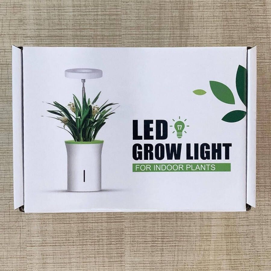 Merkloos Groeilamp Ringlamp Kweeklamp LED 42 LED's -Full Spectrum Dimbaar Verstelbaar Moestuin Kamerplanten 3 Verschillende Lichtmodus Met Timer (3 6 en 9 uur)