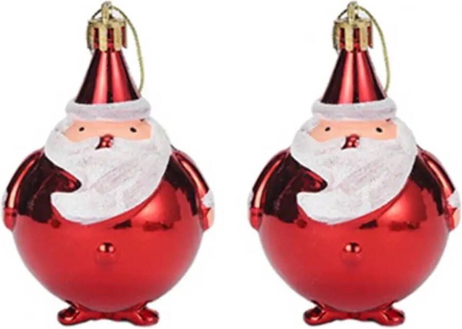 Merkloos Kerstornamenten Set van 2 Kerst Ornament Kerstballen Plastic Kerstballen Kerstbal Figuren Kerstdecoratie Kerstman