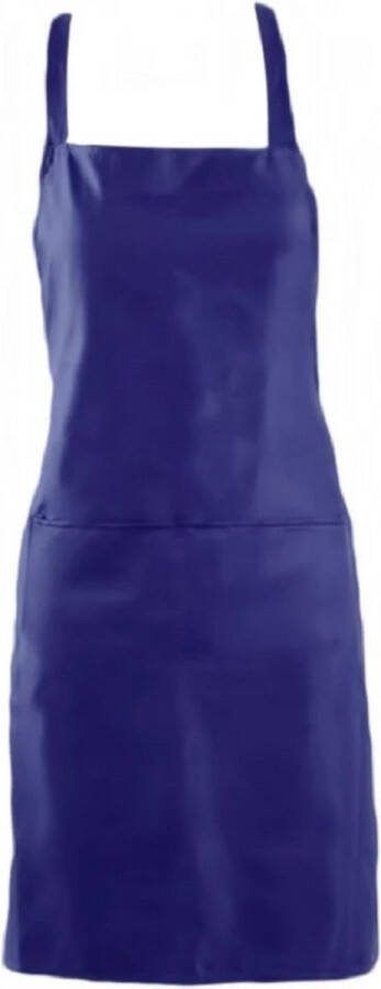 Merkloos Keukenschort Blauw One size Kooksnhort Schort Kokschort