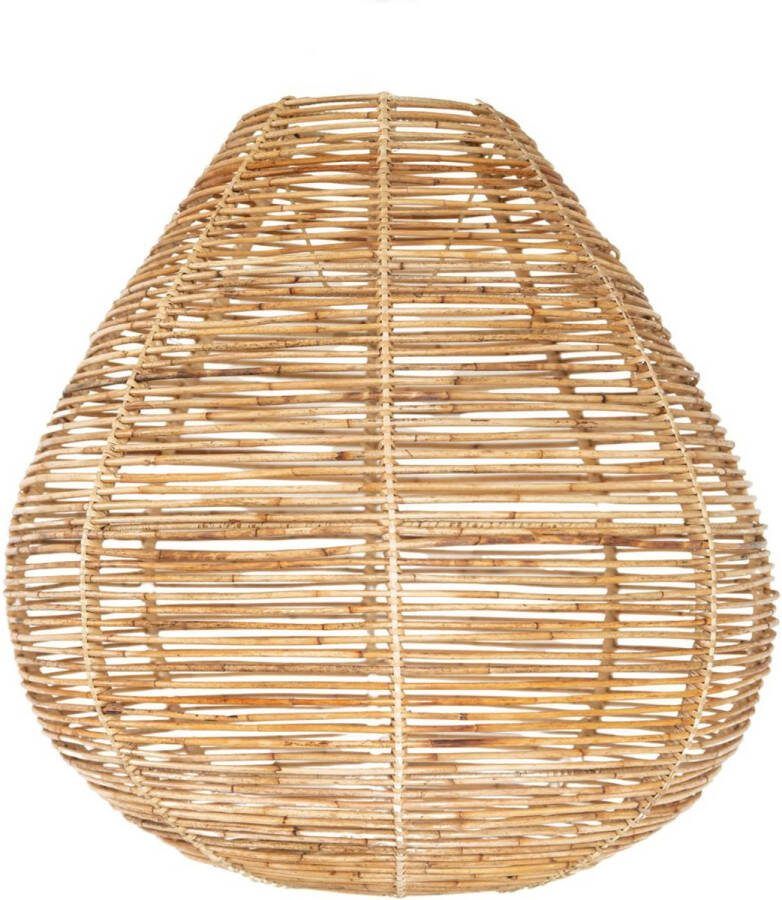 Merkloos Lampen hanglamp Kyra XL rotan lamp eettafel handgemaakt incl. zwart armatuur