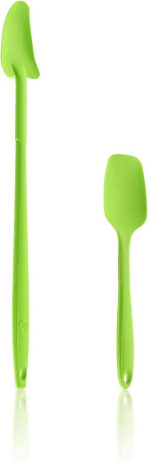 Merkloos Lepel voor restjes Flex Spoon M Premium Food Silicone met roestvrijstalen kern in een kleurrijke doos (Turquoise Individuele Flex Lepel)