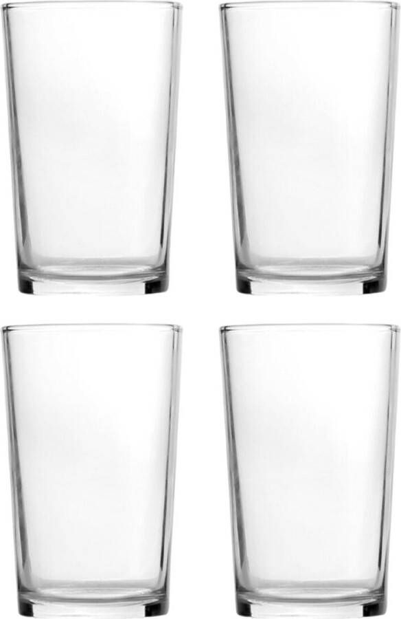 Merkloos Luxe Drinkglazen 215ml 21.5cl (4 Stuks) Drinkglas Limonadeglazen Glas Hoogwaardige kwaliteit Glazenset Drinkglazen