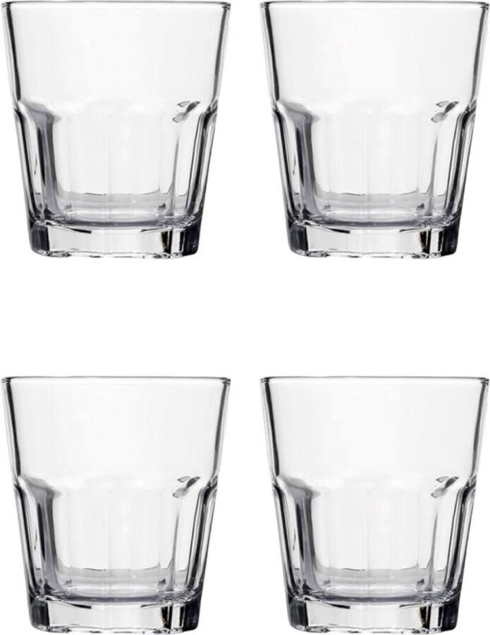 Merkloos Luxe Drinkglazen 270ml 27cl (4 Stuks) Drinkglas Limonadeglazen Glas Hoogwaardige kwaliteit Glazenset Drinkglazen