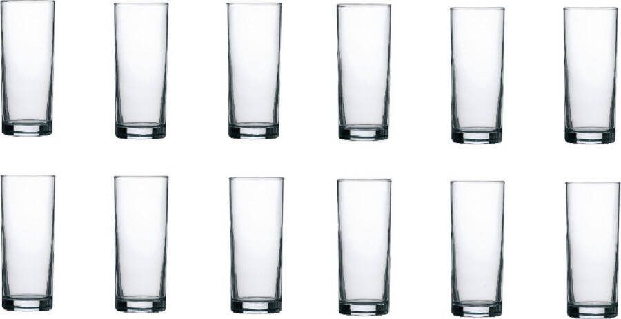 FIELDA GOLD Limited Luxe Longdrinkglazen 12 Stuks 230 ml 23 cl -Long Drink Glazen Set Hoogwaardige Kwaliteit Limonade Glazen Cocktail Glazen Water Glazen