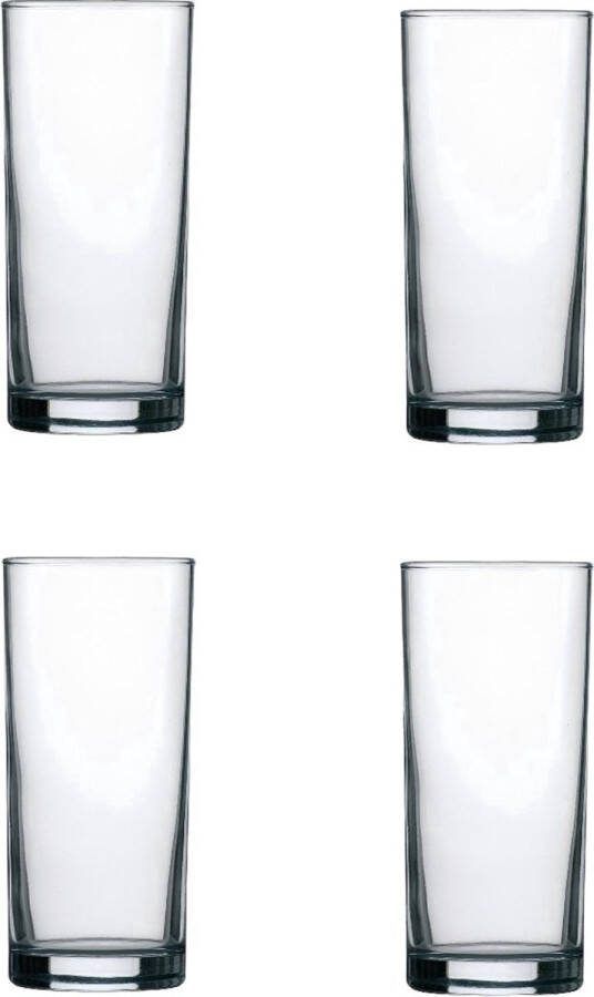 Merkloos Luxe Longdrinkglazen 230ml 23cl (4 Stuks) Drinkglas Limonadeglazen Glas Hoogwaardige kwaliteit Glazenset Drinkglazen