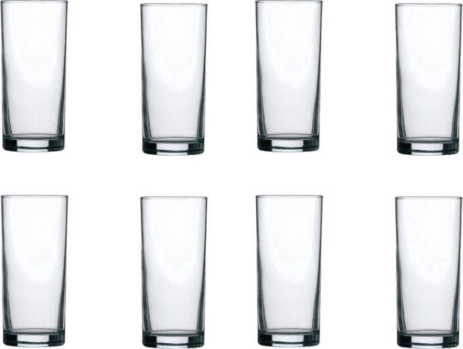 Merkloos Luxe Longdrinkglazen 230ml 23cl (8 Stuks) Drinkglas Limonadeglazen Glas Hoogwaardige kwaliteit Glazenset Drinkglazen