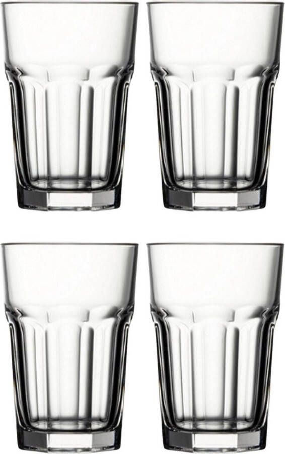 Merkloos Luxe Longdrinkglazen 375ml 37.5cl (4 Stuks) Drinkglas Limonadeglazen Glas Hoogwaardige kwaliteit Glazenset Drinkglazen Cocktailglazen