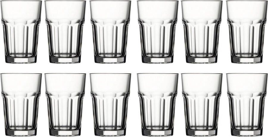 Merkloos Luxe Longdrinkglazen 420ml 42cl (12 Stuks) Drinkglas Limonadeglazen Glas Hoogwaardige kwaliteit Glazenset Drinkglazen Cocktailglazen