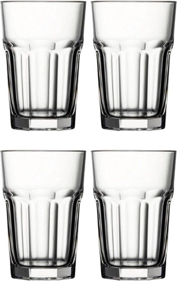 Merkloos Luxe Longdrinkglazen 420ml 42cl (4 Stuks) Drinkglas Limonadeglazen Glas Hoogwaardige kwaliteit Glazenset Drinkglazen Cocktailglazen