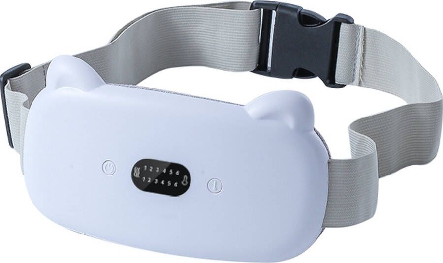 Merkloos Menstruatie Warmteband Wit Menstruatieband Massagekussen Effectieve Pijnverlichting Trilfunctie Verschillende Warmtestanden Massagekussen Warmtekussen Oplaadbaar Draadloos