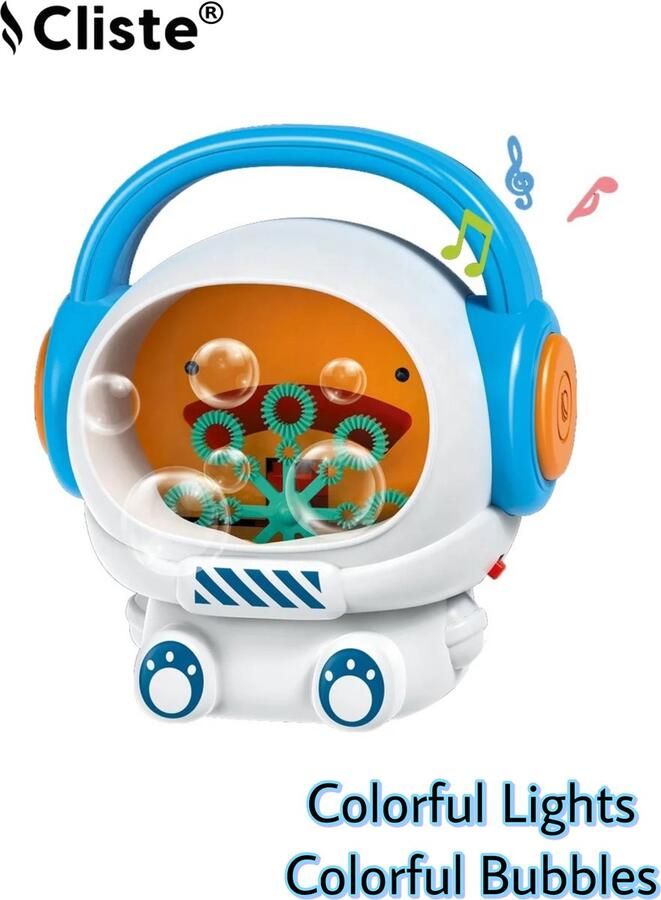 Merkloos Cliste Bellenblaasmachine Robot met Muziek en Licht Waterspeelgoed Bellenblaas Bubble Robot Bellenblazer inclusief bellenblaassop
