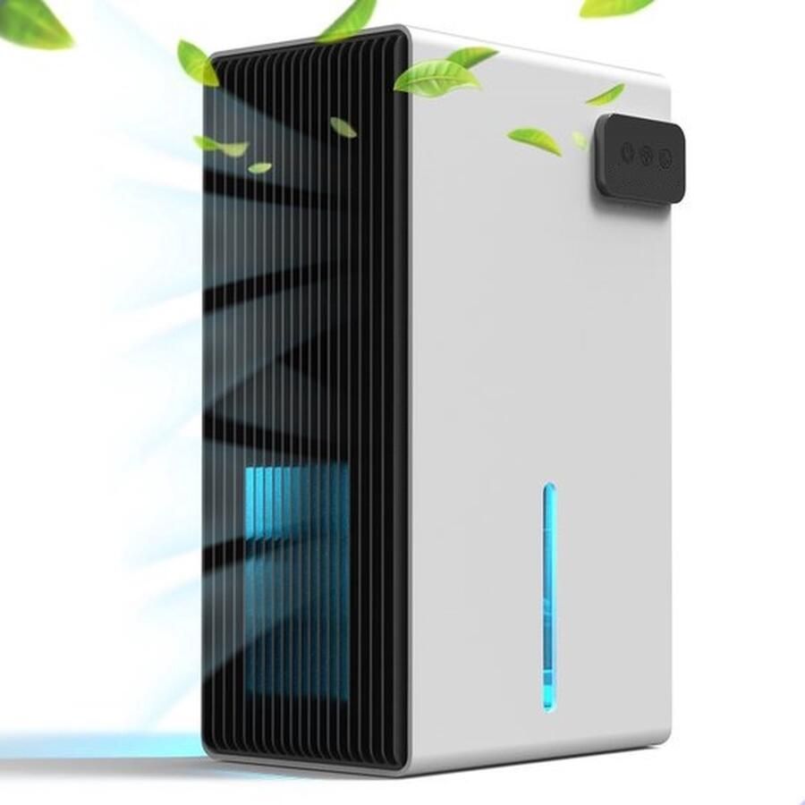 'merkloos'' Luchtontvochtiger Luchtreiniger Dehumidifier Grote watertank 2.5L capaciteit 800ml D ontvochtiging 10-35m2 bereik -energiezuinig verlichting 7 kleuren Voor huis kamer badkamer & kelder