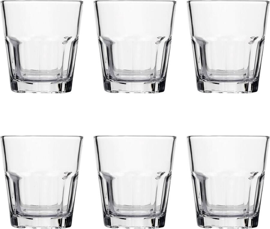Merkloos Luxe Drinkglazen 270ml 27cl (6 Stuks) Drinkglas Limonadeglazen Glas Hoogwaardige kwaliteit Glazenset Drinkglazen