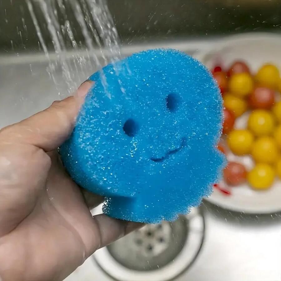 'merkloos'' Scrub Octopus Spons Anti Kras Voordeelpakket 4 Stuks -Reiningsspons Afwasborstel Keukengadgets- Schoonmaak- Reiningingsgereedschap keukenaccessoires