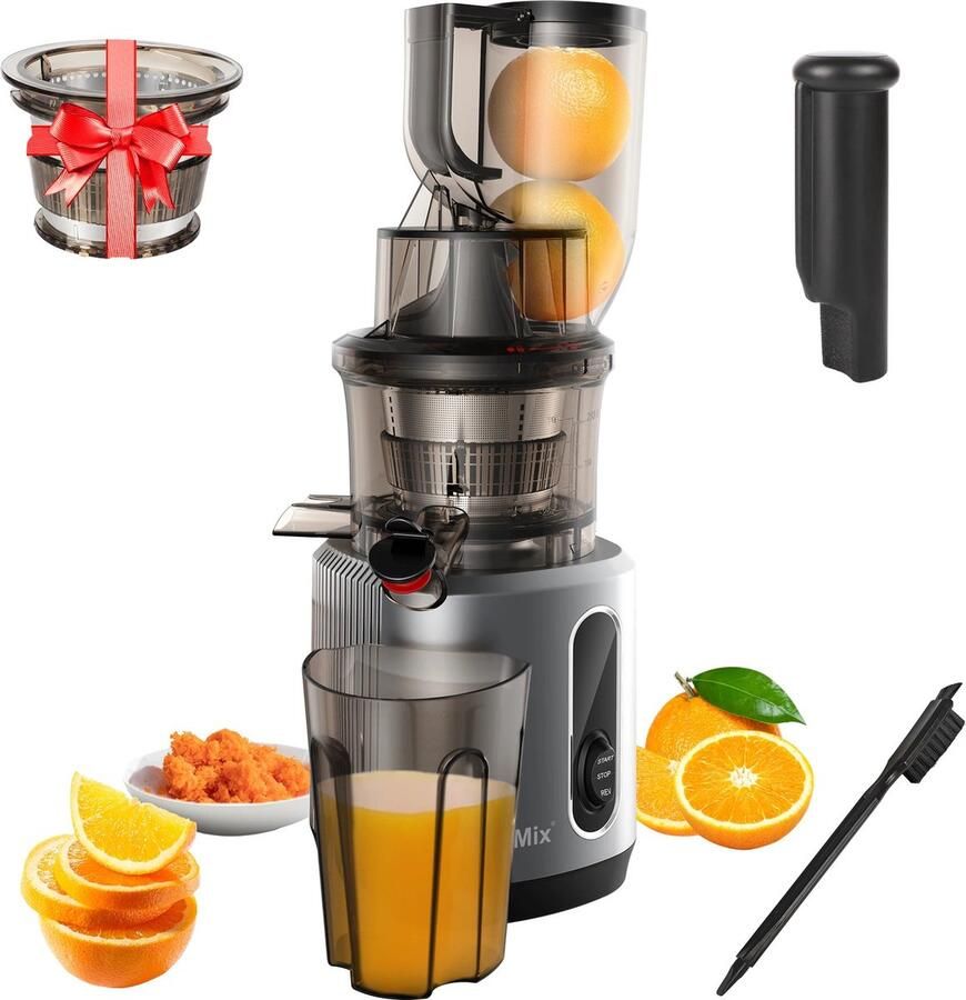 'merkloos'' Slowjuicer- Groenten en fruit- Juicer- Elektrisch- Blender- Sapcentrifuges- Snel en makkelijk Schoon