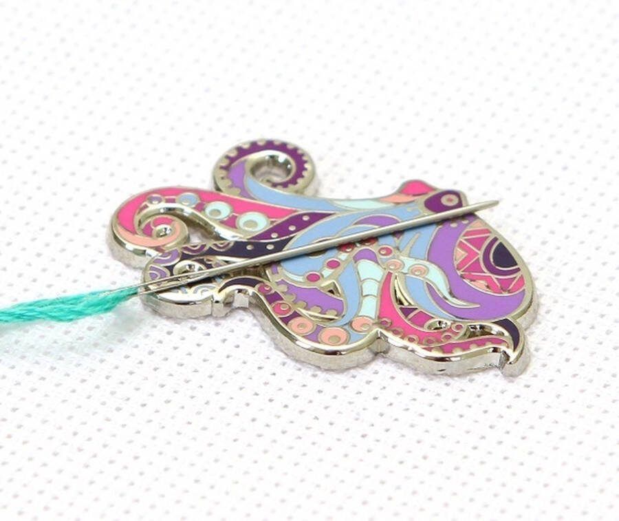 Merkloos Naaldmagneet Needleminder Mandala APS Octopus Inktvis magneet om uw borduurnaald te laten rusten