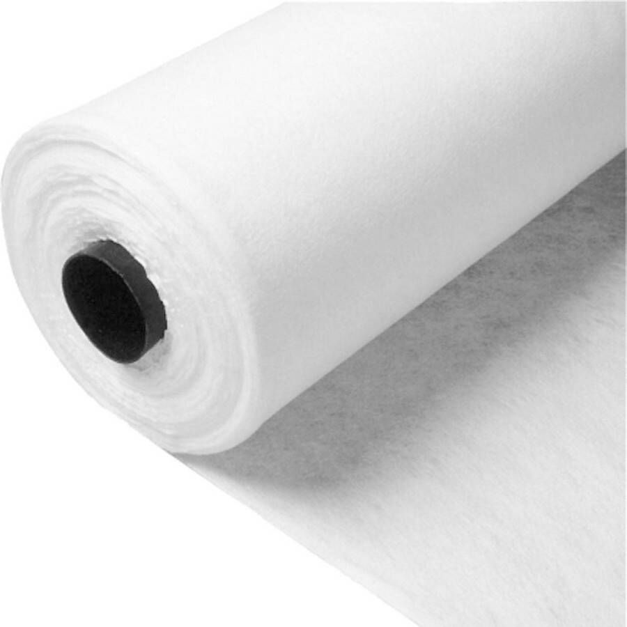 Merkloos Non-woven 80m²:20m x 4m (80m²)- wit-+ 100 gr m² Anti Worteldoek Gronddoek Geotextiel