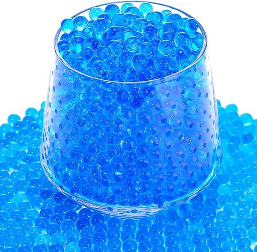 Merkloos Waterparels Blauw Gelballetjes Waterballetjes Waterbeads Waterkralen 10.000 stuks 7-8mm