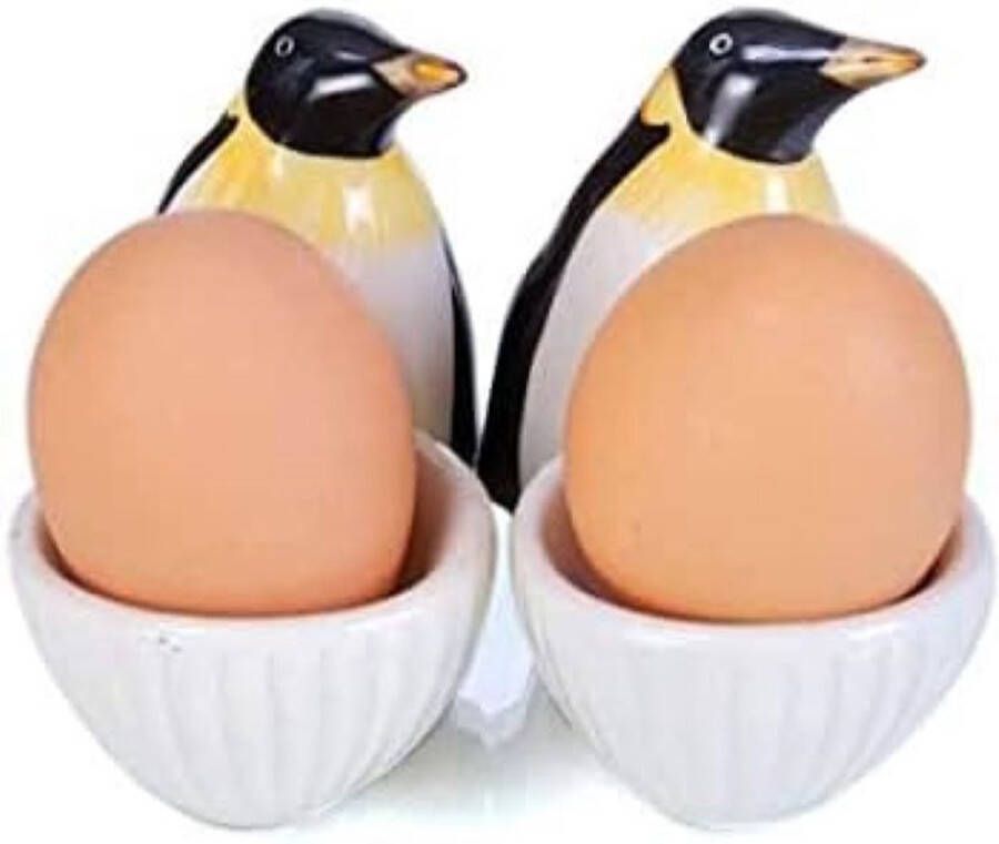 Merkloos Pinguïn eierdopje set van 2 exclusives Design