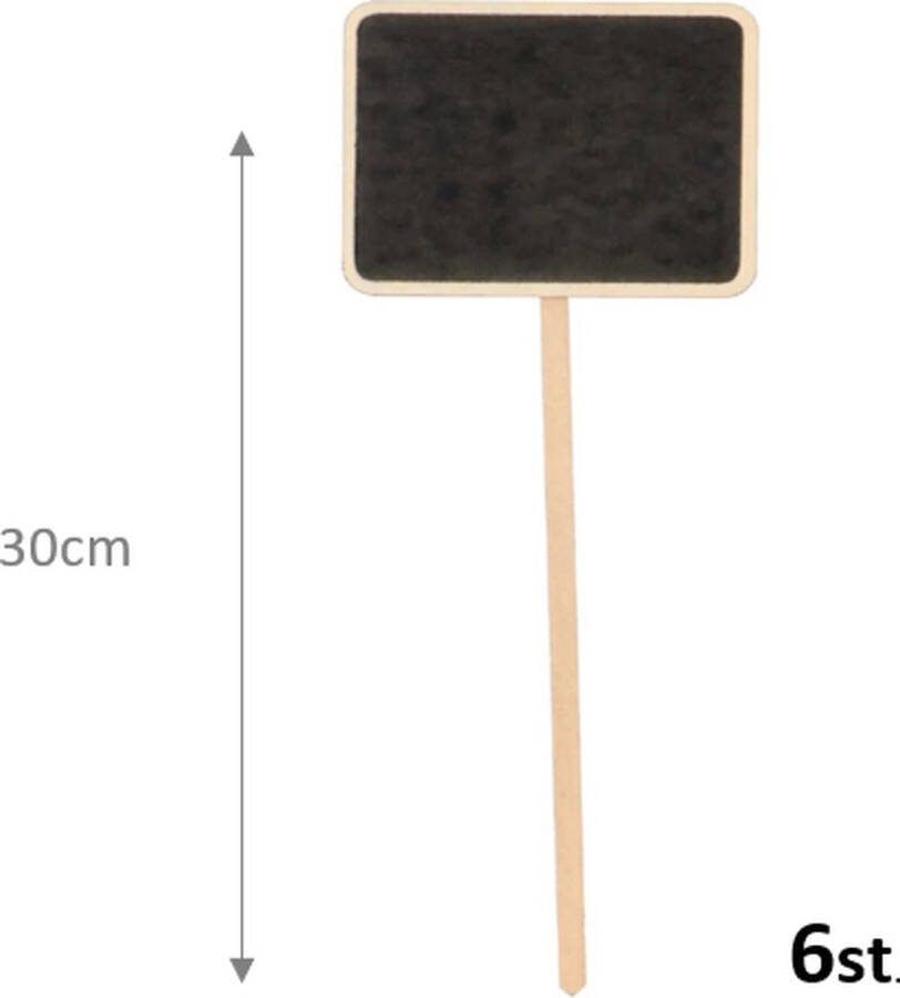 'merkloos'' Planten stekers labels etiketten bordjes 6 stuks ca.30cm (planten en zaden benoemen) plantensteker plantenstekers