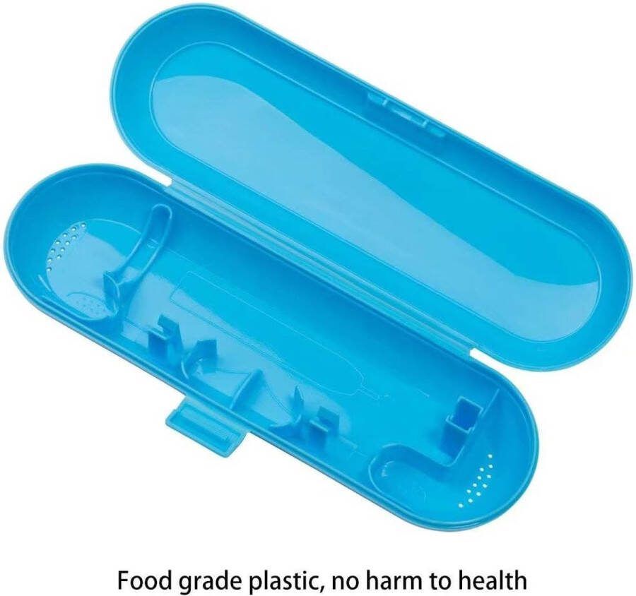 'merkloos'' Plastic elektrische tandenborstel reiskoffer Blauw