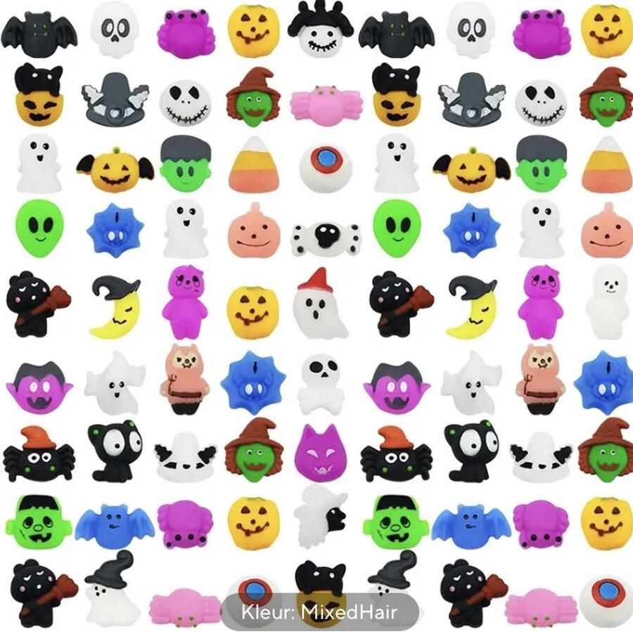 Merkloos Pretty Sweetheart HALLOWEEN Squishy Speelset- 6 stuks anti stress trending speelgoed
