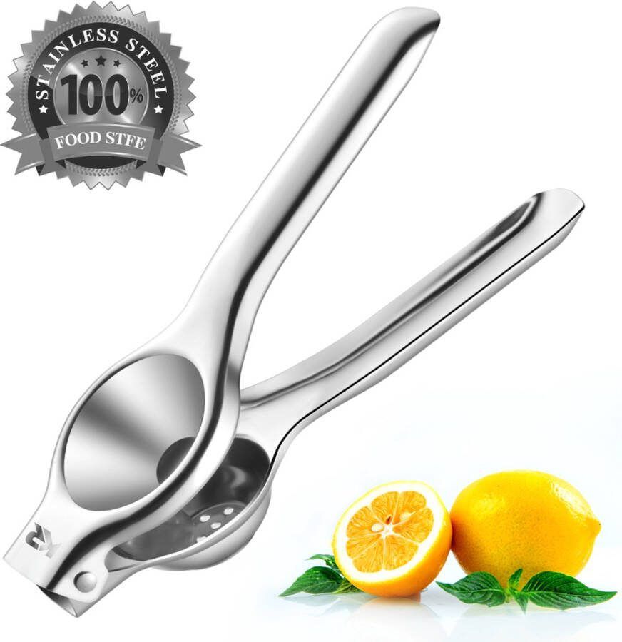 Merkloos Robuuste Kwaliteit Citroenpers RVS Limoenpers Handcitruspers Citrusknijper Handpers Fruitpers