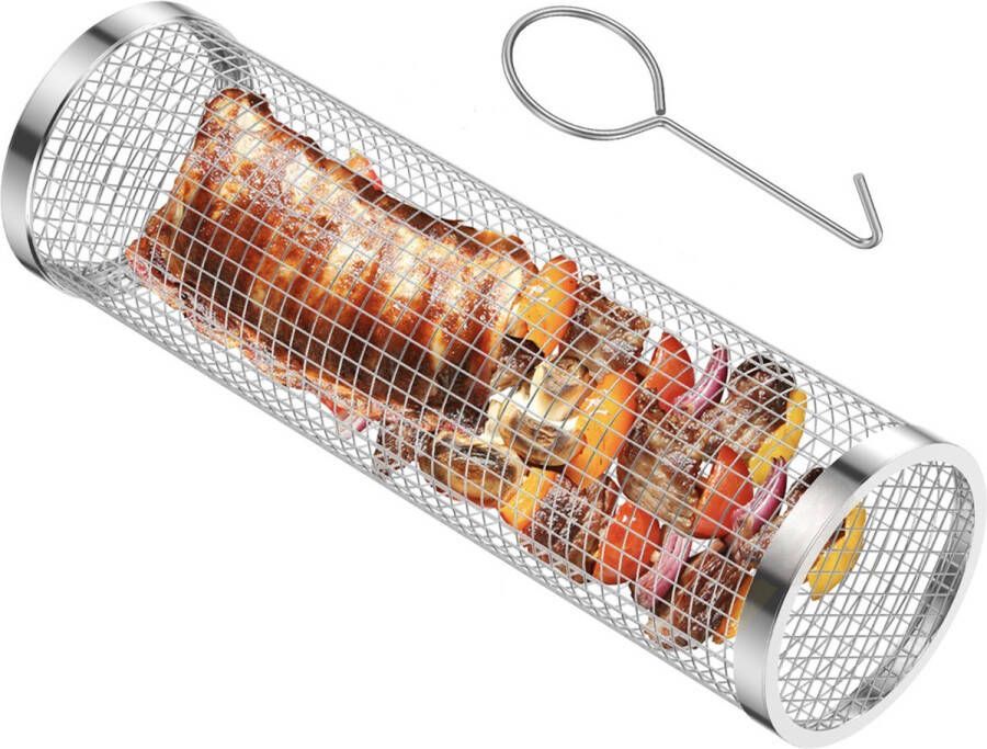 Merkloos Rotisserie BBQ Mand RVS Grill BBQ Accessoires Camping