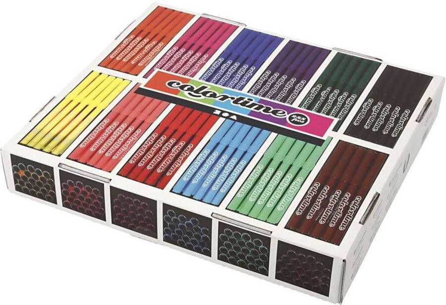 Merkloos Sans marque Colortime stift lijndikte: 2 mm 12x24 stuks diverse kleuren