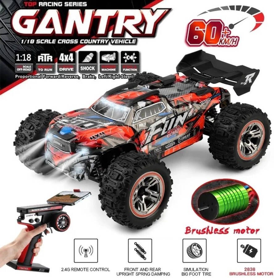 Merkloos Shoppee Afstand bestuurbare auto -Rc auto 184008 4wd Rc Auto 70 Km h Professionele Monster Truck Hoge Snelheid Drift Racen Afstandsbediening Auto 'S Kinderen Speelgoed Voor Jongens