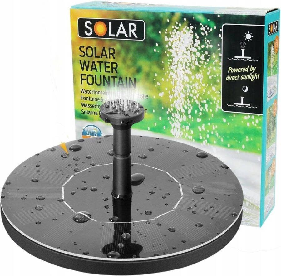 Merkloos SOLAR FONTEIN VOOR DE TUIN diameter 16cm