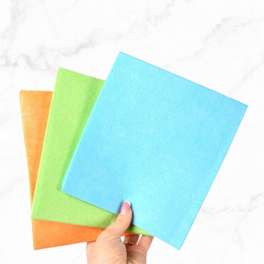 Merkloos Sopdoeken Vaatdoekjes Set – 3 stuks Essentieel Huishouden & Schoonmaakdoeken Gekleured Vaatdoekjes Viscose 40x36cm
