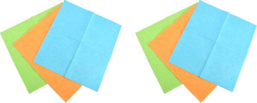 Merkloos Sopdoeken Viscose Set – 6 stuks Essentieel Huishouden & Schoonmaakdoeken Gekleured Vaatdoekjes van Stof 40x36cm elk Reinigingsdoek