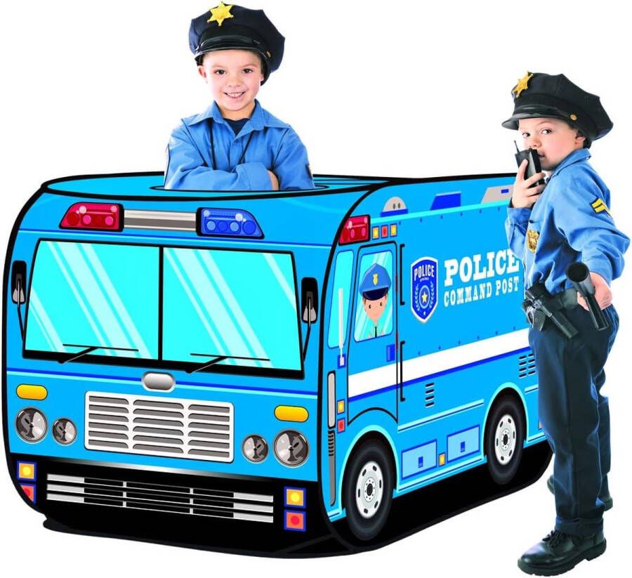 Merkloos Speeltent Kinderen Politie Vrachtwagen Ideaal cadea Opvouwbare Speel Tent Voor binnen en buiten