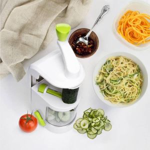 Merkloos Spiraalsnijder groente met 4 maten voor 4 spiralen resultaten groentespaghetti courgette spaghettisnijder en zuignap (herbruikbaar)
