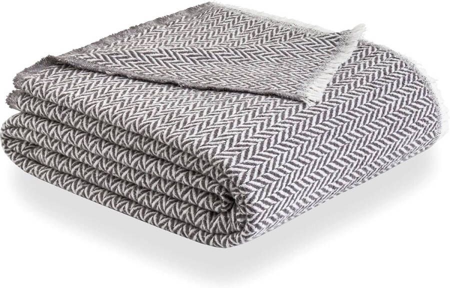 Merkloos Sprei van katoen extra zacht voor vier seizoenen multifunctionele sprei voor bed foulard sprei bankplaid (donkergrijs) 120 x 180 cm