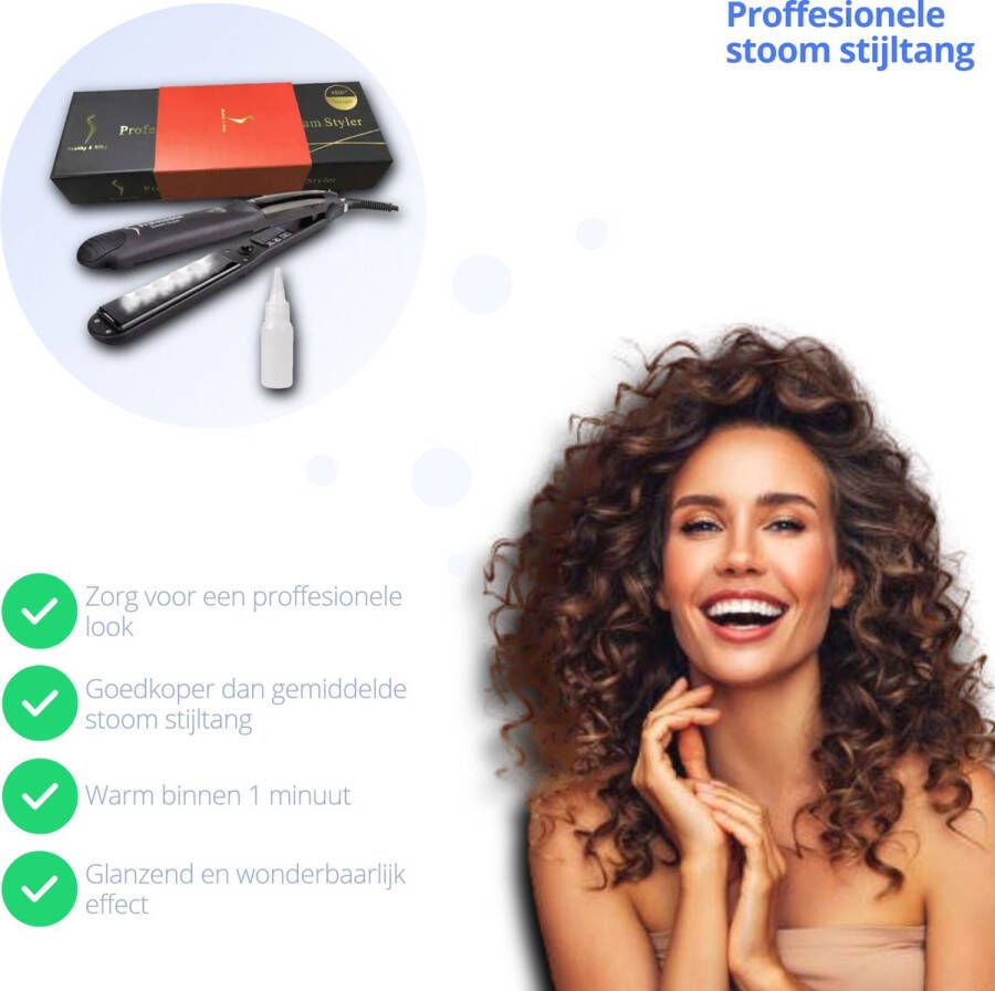 SteamFlow Pro Styler Steampod 4.0 Stoomstijltang Professionele stoomstijlstang Stijltang Krultang Voor alle haar types