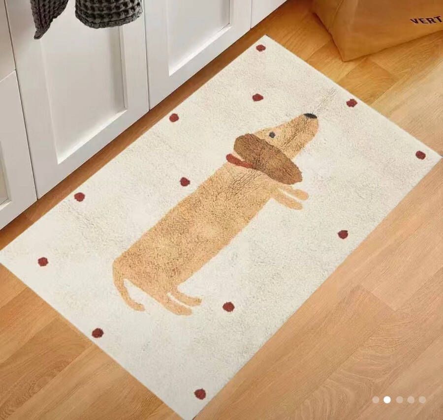 Merkloos Teckel deurmat mat tapijt hond zacht 40x60cm