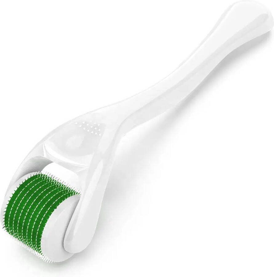 Titanium Dermaroller 0.5 mm Micro Naaldjes Goud Gezichtsroller Acne Rimpels Cellulitis Littekens Striae Haargroei- wit