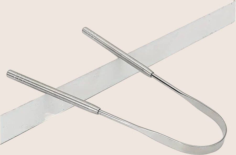 'merkloos'' Tongschraper voor mondhygiëne Roestvrijstalen tongreiniger U-vormige tongreiniger voor volwassenen Mond verzorgings hulpmiddel tegen slechte adem Mentale tongschraper voor mondhygiëne