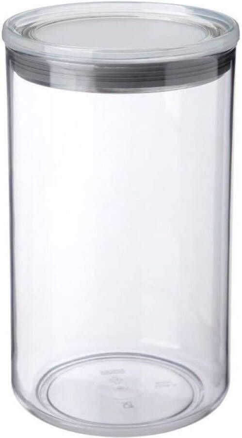 Merkloos Transparant stapelbare jerrycan keuken met een grijze luchtdichte zegel capaciteit 2 l