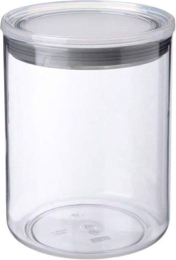 Merkloos Transparant stapelbare jerrycan keuken met een grijze luchtdichte zegel inhoud 1 5 l