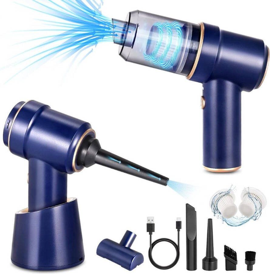 Merklooss Handstofzuiger Draadloos Auto Stofzuiger Blauw