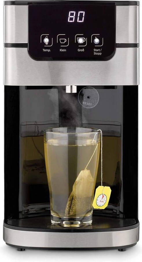 Merklooss Luxe Heetwaterdispenser Instant Waterkoker Heetwatertap Professionele Kwaliteit Zilver met Zwart
