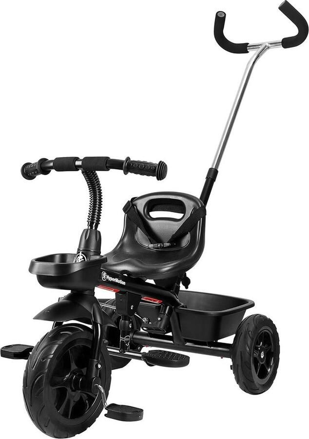 Merklooss Driewieler met Duwstang Driewielers Loopfiets Zwart