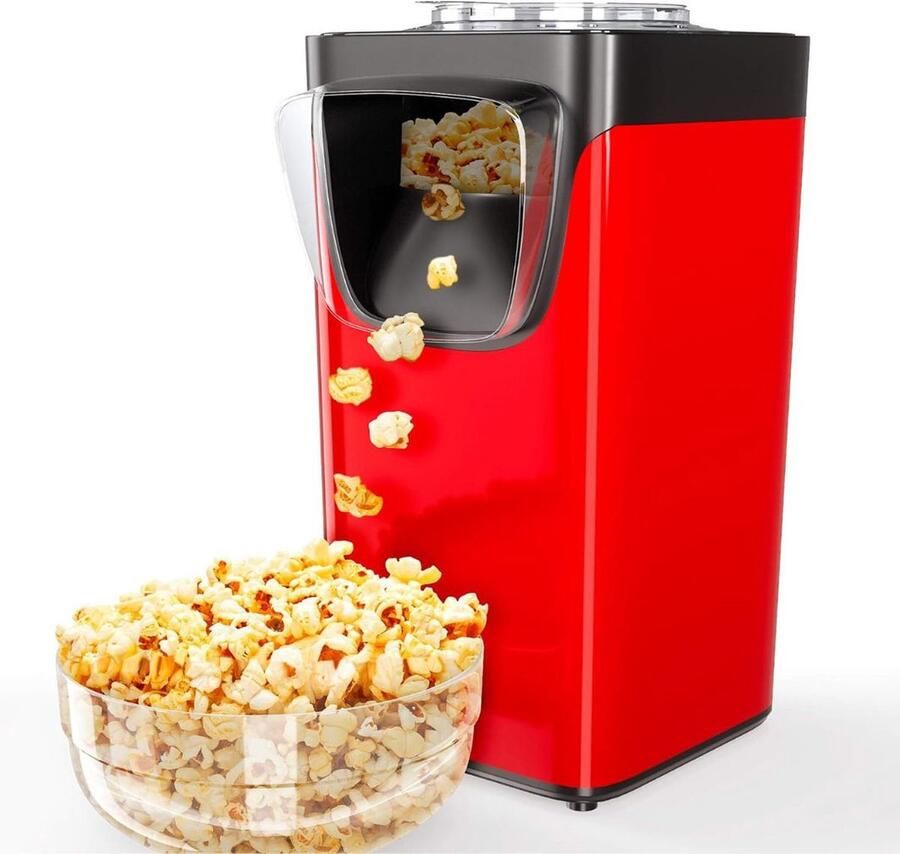 Merklooss Popcorn Machine Popcornmakers Popcornpan Mais Rood