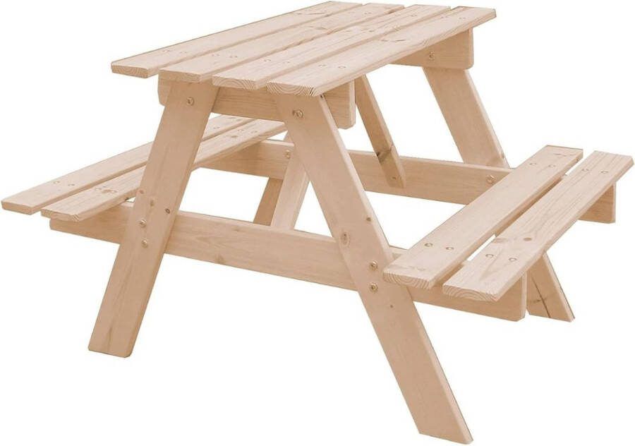 Merklooss Picknicktafel Kinderen en Volwassenen Speeltafel Zandtafel Houten Bankje Camping