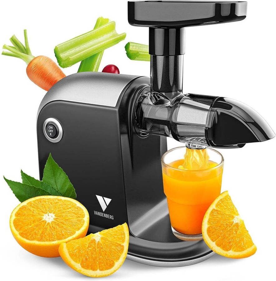 Merklooss Slowjuicer voor Groenten en Fruit Sapcentrifuge Fruitpers Slow Juicer voor Thuis Zwart Top Kwaliteit