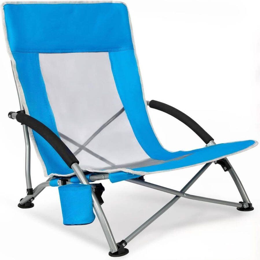 Merklooss Strandstoel Opvouwbaar Campingstoel Vouwstoel Inklapbaar Blauw