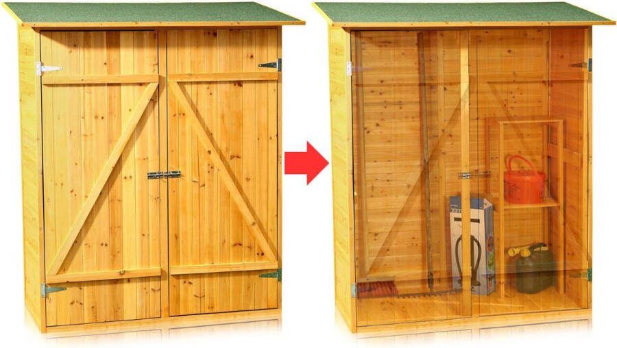Merklooss Tuinkast Hout Tuinkist Tuinkasten voor Buiten Tuinberging 150x80x170cm